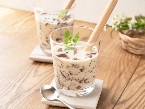 チョコプロテインでチョコゼリーミルク